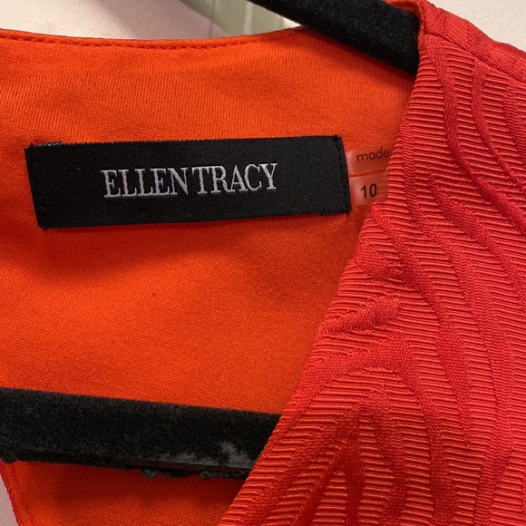 Ellen Tracy orange dress with pockets - Picture 4 of 5
